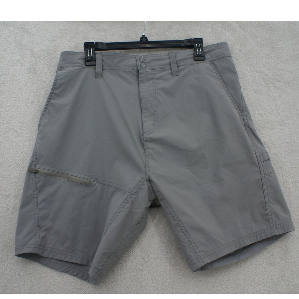 Reel Life Mens Gray Fishing Shorts Size XL Performance‎ Stretch Cargo Utility
